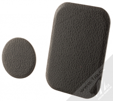 1Mcz BFMCHWL Badge univerzální kovové plíšky s koženou vrstvou pro podporu magnetických držáků černá (black)