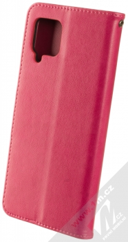 1Mcz Bridges Roj motýlů 1 Book flipové pouzdro pro Samsung Galaxy A42 5G sytě růžová (hot pink) zezadu