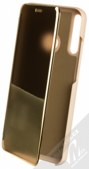 1Mcz Clear View flipové pouzdro pro Huawei P40 Lite E zlatá (gold)