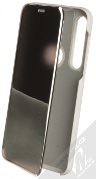 1Mcz Clear View flipové pouzdro pro Moto G8 Plus stříbrná (silver)
