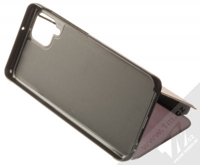1Mcz Clear View flipové pouzdro pro Samsung Galaxy A12 černá (black) stojánek