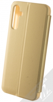 1Mcz Clear View flipové pouzdro pro Samsung Galaxy A14 4G, Galaxy A14 5G zlatá (gold) zezadu