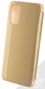 1Mcz Clear View flipové pouzdro pro Samsung Galaxy A32 5G zlatá (gold) zezadu