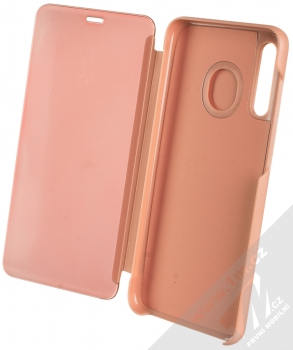 1Mcz Clear View flipové pouzdro pro Samsung Galaxy A50, Galaxy A30s růžová (pink) otevřené