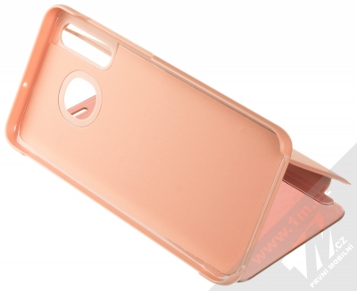 1Mcz Clear View flipové pouzdro pro Samsung Galaxy A50, Galaxy A30s růžová (pink) stojánek