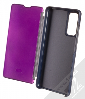 1Mcz Clear View flipové pouzdro pro Samsung Galaxy S20 FE, Galaxy S20 FE 5G fialová (purple) otevřené