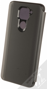 1Mcz Clear View flipové pouzdro pro Xiaomi Redmi Note 9 černá (black) zezadu