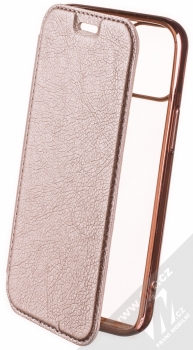 1Mcz Electro Book flipové pouzdro pro Apple iPhone 12 mini růžově zlatá (rose gold)