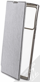 1Mcz Electro Book flipové pouzdro pro Samsung Galaxy Note 20 Ultra stříbrná (silver)