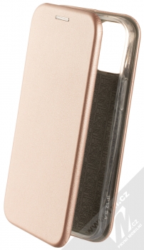 1Mcz Elegance Book flipové pouzdro pro Apple iPhone 12 mini růžově zlatá (rose gold)