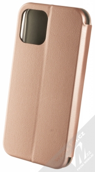 1Mcz Elegance Book flipové pouzdro pro Apple iPhone 12 Pro Max růžově zlatá (rose gold) zezadu