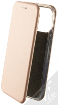1Mcz Elegance Book flipové pouzdro pro Apple iPhone 14 Pro Max růžově zlatá (rose gold)