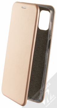 1Mcz Elegance Book flipové pouzdro pro Samsung Galaxy M51 růžově zlatá (rose gold)