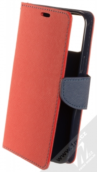 1Mcz Fancy Book flipové pouzdro pro Apple iPhone 13 Pro Max červená modrá (red blue)