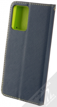 1Mcz Fancy Book flipové pouzdro pro Realme C35 modrá limetkově zelená (blue lime) zezadu