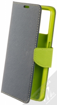 1Mcz Fancy Book flipové pouzdro pro Realme C35 modrá limetkově zelená (blue lime)