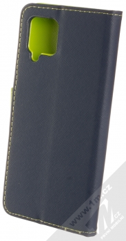 1Mcz Fancy Book flipové pouzdro pro Samsung Galaxy A42 5G modrá limetkově zelená (blue lime) zezadu