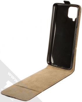 1Mcz Flexi Slim Flip flipové pouzdro pro Samsung Galaxy A12 černá (black) otevřené