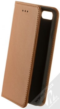 1Mcz Genuine Leather Book flipové pouzdro pro Apple iPhone 7, iPhone 8, iPhone SE (2020), iPhone SE (2022) hnědá (brown)