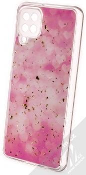 1Mcz Gold Glam Růžové odlesky Skinny TPU ochranný kryt pro Samsung Galaxy A12, Galaxy M12 růžová (pink)