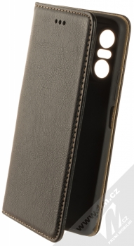 1Mcz Grain Magnetic Book flipové pouzdro pro Xiaomi Mi 11i, Poco F3 černá (black)