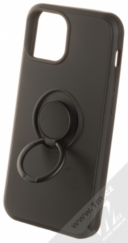 1Mcz Grip Ring ochranný kryt s držákem na prst pro Apple iPhone 13 mini černá (black) držák