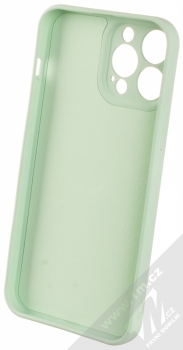1Mcz Grip Ring Skinny ochranný kryt s držákem na prst pro Apple iPhone 13 Pro Max mátově zelená (mint green) zepředu