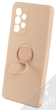 1Mcz Grip Ring Skinny ochranný kryt s držákem na prst pro Samsung Galaxy A53 5G světle růžová (powder pink) držák