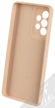 1Mcz Grip Ring Skinny ochranný kryt s držákem na prst pro Samsung Galaxy A53 5G světle růžová (powder pink) zepředu