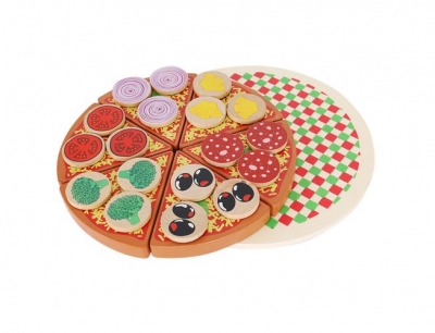 1Mcz GUF6180 Dřevěná pizza na podnose vícebarevné (multicolored)