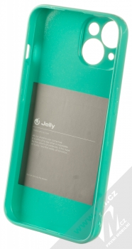 1Mcz Jelly Skinny TPU ochranný kryt pro Apple iPhone 14 mátově zelená (mint green) zepředu