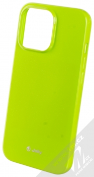 1Mcz Jelly TPU ochranný kryt pro Apple iPhone 13 Pro limetkově zelená (lime green)