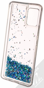 1Mcz Liquid Diamond Sparkle ochranný kryt s přesýpacím efektem třpytek pro Samsung Galaxy A42 5G tyrkysová (turquoise) zepředu
