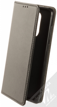 1Mcz Magnet Book Color Alternativní flipové pouzdro pro Xiaomi Redmi Note 9 černá (black)