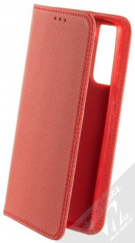 1Mcz Magnet Book Color flipové pouzdro pro Samsung Galaxy S21 červená (red)