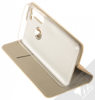 1Mcz Magnet Book flipové pouzdro pro Moto G8 Power zlatá (gold) stojánek
