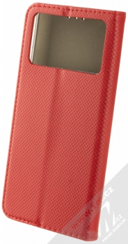 1Mcz Magnet Book flipové pouzdro pro Xiaomi Poco X4 Pro 5G červená (red) zezadu