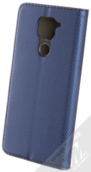 1Mcz Magnet Book flipové pouzdro pro Xiaomi Redmi Note 9 tmavě modrá (dark blue) zezadu