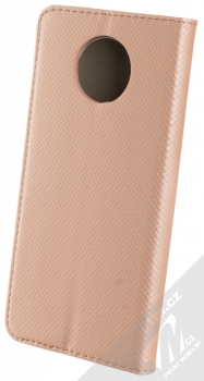 1Mcz Magnet Book flipové pouzdro pro Xiaomi Redmi Note 9T růžově zlatá (rose gold) zezadu