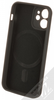 1Mcz MagSilicone TPU ochranný kryt s MagSafe pro Apple iPhone 12 mini černá (black) zepředu