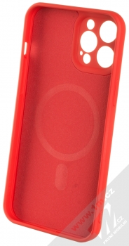 1Mcz MagSilicone TPU ochranný kryt s MagSafe pro Apple iPhone 12 Pro Max červená (red) zepředu