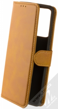 1Mcz Marten Book flipové pouzdro pro Xiaomi Mi 11 Ultra okrově hnědá (ochre brown)
