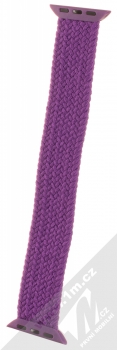 1Mcz Pletený navlékací řemínek délky M pro Apple Watch 38mm, Watch 40mm purpurová (purple) zepředu