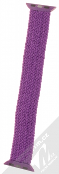 1Mcz Pletený navlékací řemínek délky M pro Apple Watch 38mm, Watch 40mm purpurová (purple) zezadu