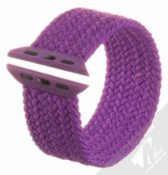1Mcz Pletený navlékací řemínek délky M pro Apple Watch 38mm, Watch 40mm purpurová (purple)