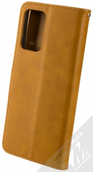 1Mcz Porter Book flipové pouzdro pro Samsung Galaxy A72, Galaxy A72 5G okrově hnědá (ochre brown) zezadu