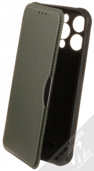 1Mcz Razor Book flipové pouzdro pro Apple iPhone 14 Pro Max tmavě zelená (dark green)