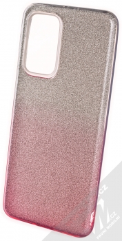 1Mcz Shining Duo TPU třpytivý ochranný kryt pro Samsung Galaxy A33 5G stříbrná růžová (silver pink)
