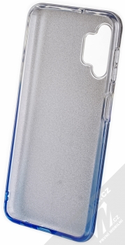 1Mcz Shining Duo TPU třpytivý ochranný kryt pro Samsung Galaxy A32 5G stříbrná modrá (silver blue) zepředu