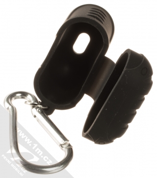 1Mcz Silicone Armor silikonové pouzdro pro sluchátka Apple AirPods černá (black) otevřené